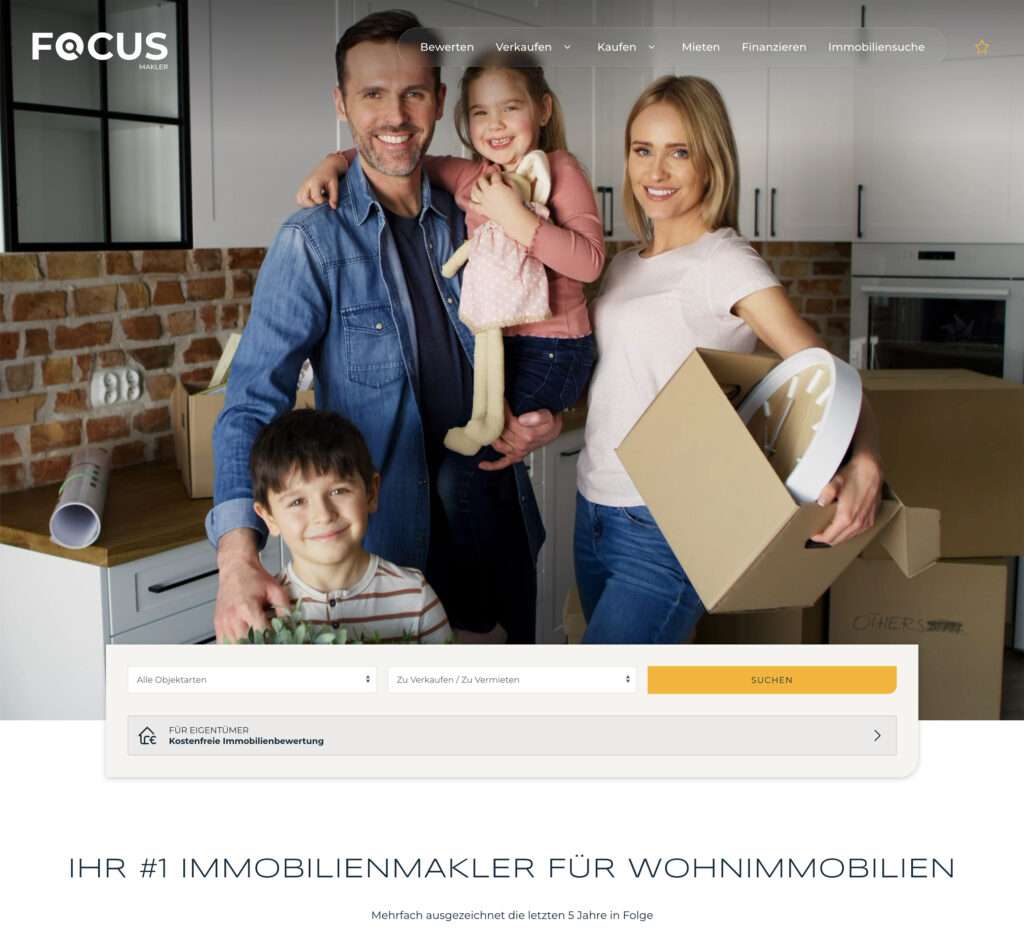 Screenshot Greatview-Website Focus makler
